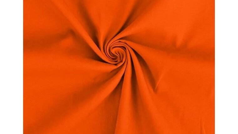 Oranje uni poplin katoenen stof kopen 