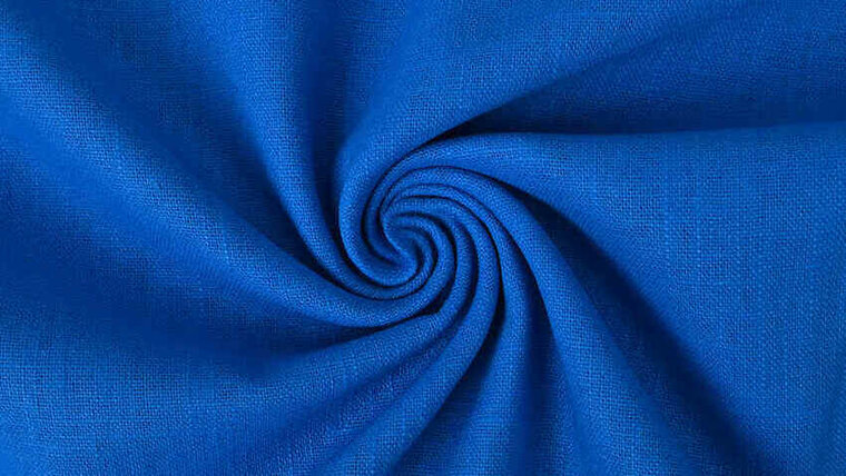 Kobalt blauwe linnen stof kopen 