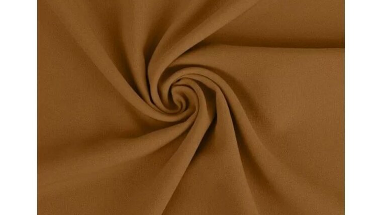 Camel bruine texture polyester stof kopen 